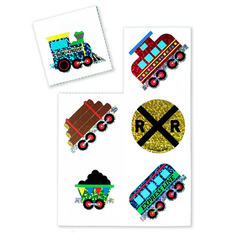 Sparkle Stickers (Train) Sheet Pack - 102 Stickers 