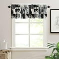 thumbnail image 4 of Farm Animal Cow Fur Vintage Window Valance,Black White Country Western Wildlife Fur Patchwork Curtains for Bedroom Living Room Kitchen Cafe,1 Panel 54" x 18", 4 of 6