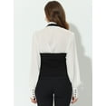 thumbnail image 4 of DARING DIVA Women's Halter Neck Button Down Suit Waistcoat Vest XS Black, 4 of 6