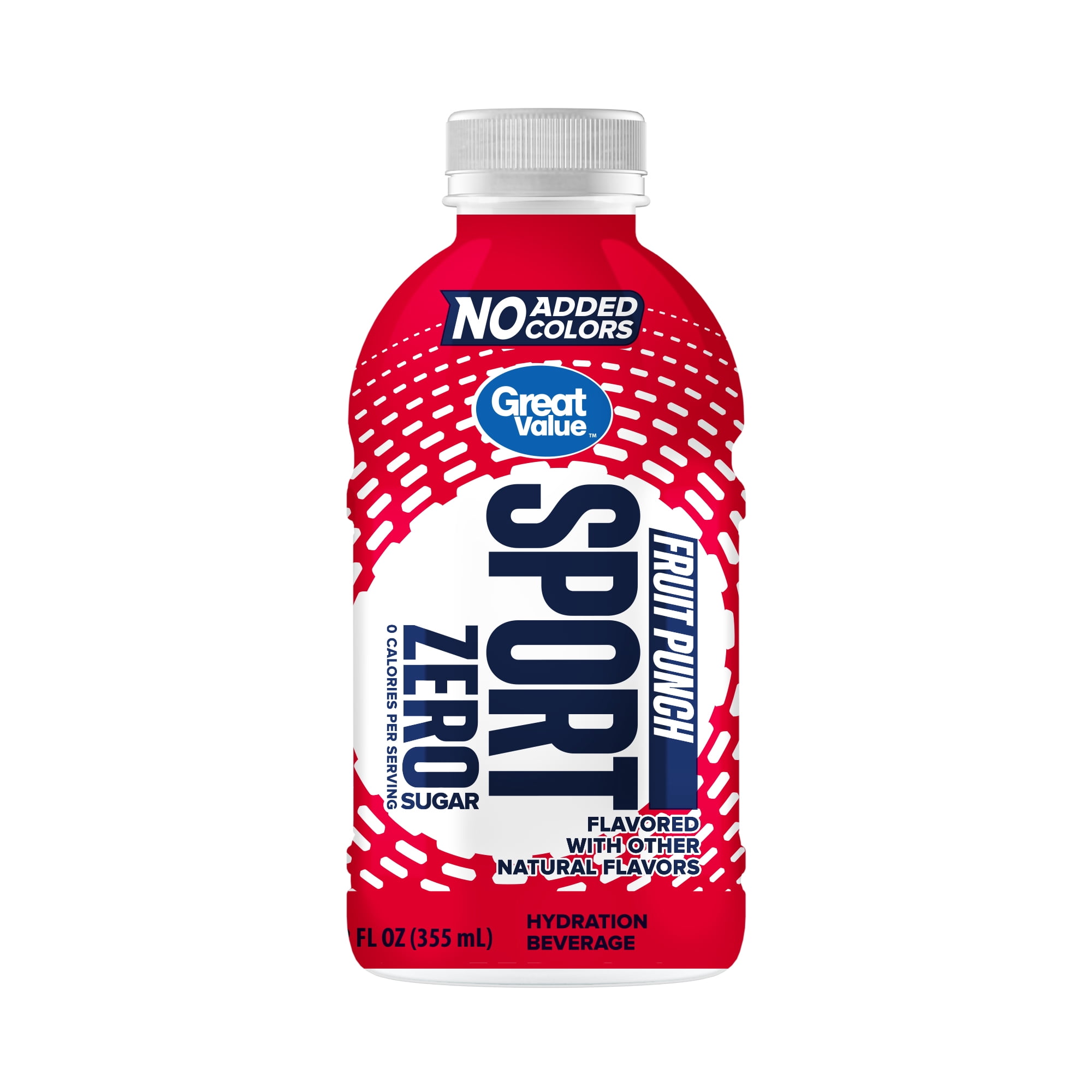 Great Value 12 fl oz 18 Pack Zero Sports Drink - Variety Pack with No Added Colors