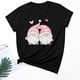 thumbnail image 4 of Camiseta de manga corta con estampado de amor lindo para el día de San Valentín informal para mujer Fridja  gope1611, 4 of 4