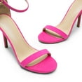 thumbnail image 4 of BURUDANI Women's High Heels Flower Ankle Strap Stilettos Round Open Toe Dressy Sexy Sandals, 4 of 5