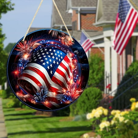 SHIMELE New Home Hanging Accessories  Specifically Designed for US Independence Day Wreath Door Decoration. This Product Offers A Festive and Patriotic Touch to Your Home s Entrance