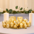 thumbnail image 4 of Koyal Wholesale Glass Gold Mismatched Votive Candle Holder Mega Set of 12 for Wedding & Home Decor, 4 of 5