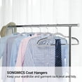 thumbnail image 3 of 50 Pack Coat Hangers Heavy-Duty 360° Swivel Hook Plastic Hangers with Non-Slip Design Space-Saving Light and Dark Gray, 3 of 7