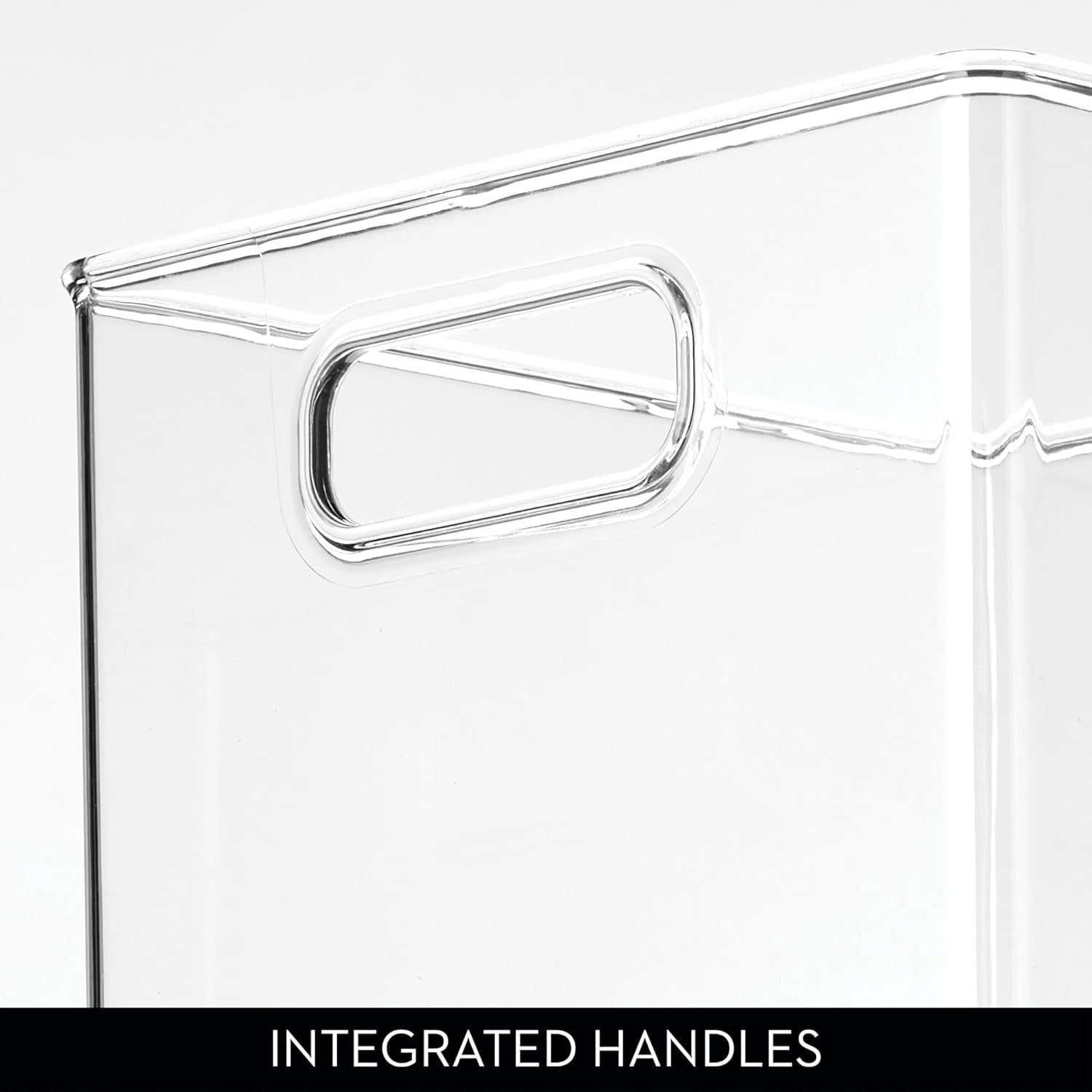 CHTER Clear Plastic Storage Bins for Kitchen - Pantry and Fridge Storage for Cabinets and Shelves, 4-Pack