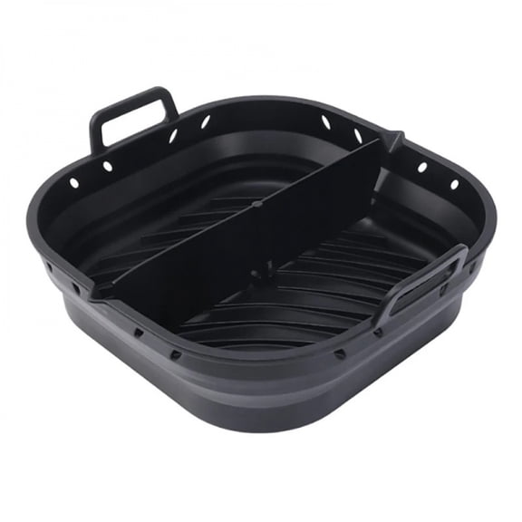 Square Silicone Air Fryer Liners Reusable Silicone Basket Easy to Clean Air Fryers Pot for 5.8 to 8 Qt Air Fryer Baking Tray