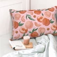 thumbnail image 4 of Yiaed Painting Peach Print Brushed Microfiber Envelope Pillowcases, Standard,Envelope Closure Pillow Cases(No pillow core)-16"x24", 4 of 6