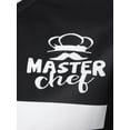 thumbnail image 6 of IEFIEL Mens Short Sleeve Chef T-Shirt Graphic Printed Hotel Kitchen Cook Uniform Black&White XXL, 6 of 7