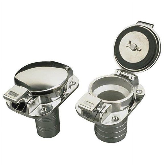 Sea-Dog 351100 2 in. Stainless Steel Flip Top Deck Fill Gas Hose
