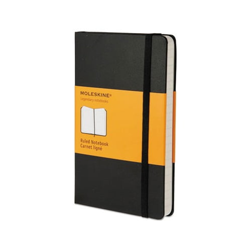 Moleskine Classic Notebook, Pocket, Ruled, Black, Hardcover (3.5 x 5.5)