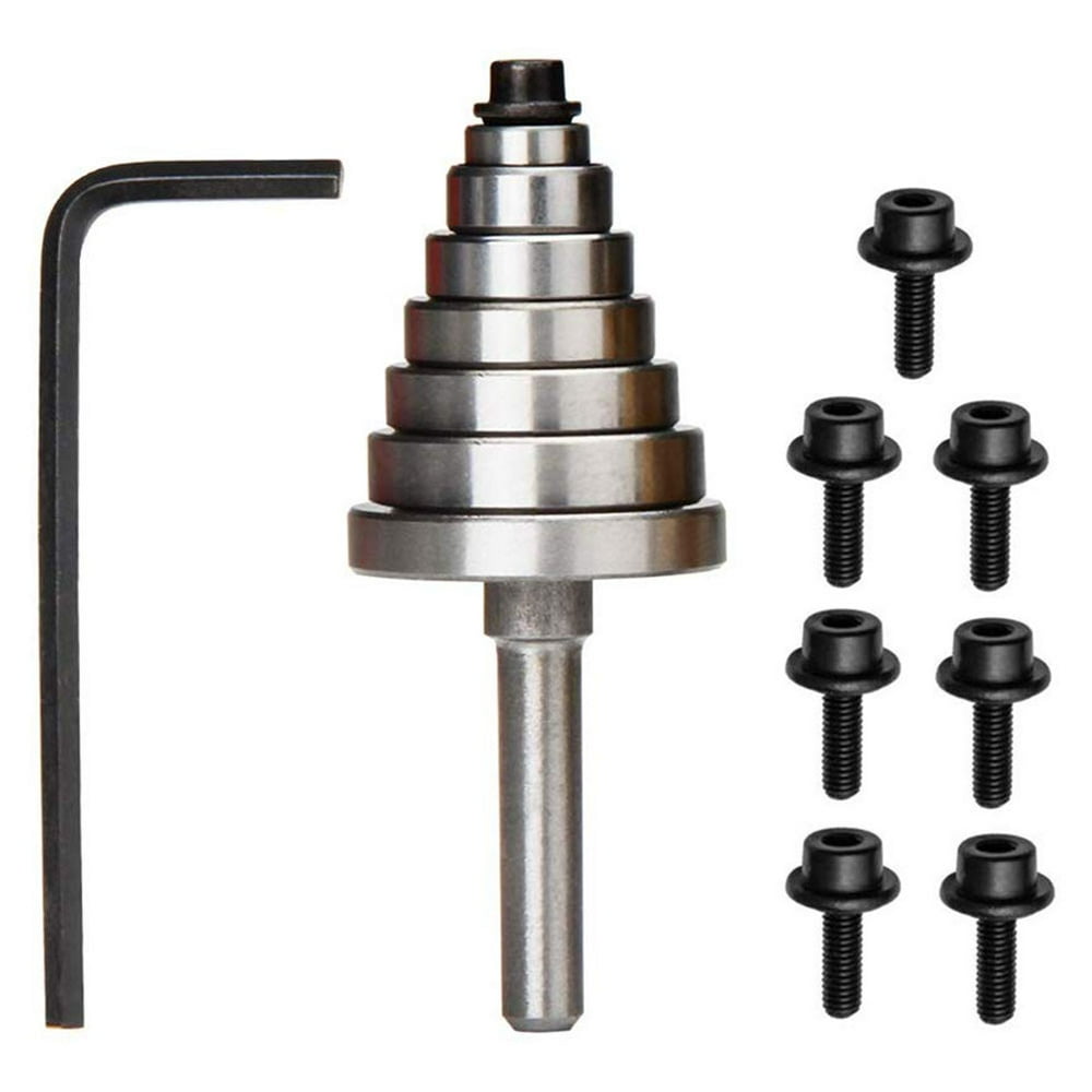 7pcs MultiRabbet Mounted Bearings Replacement Kit Rabbeting Router Bit