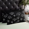 thumbnail image 3 of Waterproof Outdoor Throw Pillows with Inserts 12"x20" Set of 2,Black Dandelion Soft Decorative Pillowcases for Couch Bedroom,Spring Modern Minimalist Country Flower Pillow Covers for Sofa Living Room, 3 of 8