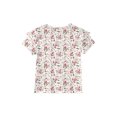 thumbnail image 3 of Abcomgle Girls Tee Shirts 7-16 Crewneck Vintage Floral Print Tshirt Double Layer Ruffle Short Sleeve Toddler T-Shirt Summer Fashion Cotton Toddler Tops Girls, 3 of 5