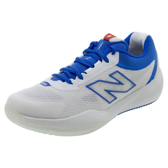 New Balance Women's FuelCell 996 V6 Tennis Shoe, White/Navy, 7.5 M