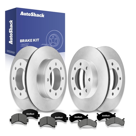AutoShack Front Vented & Rear Vented Brake Rotors   Premium Ceramic Pads 12-PC Brake Kit Replacement for 2011-2017 Chevrolet Express 2500 2011-2017 GMC Savana 2500 2008-2009 Chevrolet Express 2500