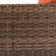 thumbnail image 4 of Baxton Studio Breida Orange Upholstered 6-Piece Woven Rattan Patio Set, 4 of 10
