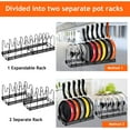 thumbnail image 2 of Organizador expandible para ollas y sartenes, organizador para utensilios de cocina y repostería, encimeras y gabinetes con 10 compartimentos., 2 of 8