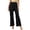 Black, variant on Womens Pants High Waisted Control Trousers with Pleated Design Layered Casual Style for Tunic Tops Straight Leg Pants Women Black,S