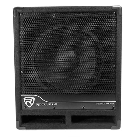 Rockville RBG10S 10 Inch Powered PA Subwoofer, 1200W Peak, XLR TRS RCA Inputs