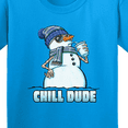 thumbnail image 4 of Inktastic Chill Dude Winter Snowman Youth T-Shirt, 4 of 5