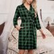 thumbnail image 1 of HongQid Womens Robe Lightweight Short Polyester Cotton Bathrobe Soft Ladies Sleepwear with Pockets and Belt, 1 of 7