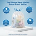 thumbnail image 4 of Small Trash Bags 4 Gallon with Drawstring, 1.1 Mil 15 Liter White Thick Unscented Small Plastic Garbage Bags for Bathroom, Wastebasket Liners for Toilet Home Office and Bedroom (4 Gal-120), 4 of 4