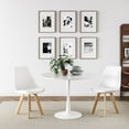 thumbnail image 1 of Aykah Modern Dining Table Set for 2 Featuring White Kitchen Table with 2 Dining Chairs - Manufactured Wood Round Dining Table with Pedestal Base - Small Dining Table Set, 1 of 5