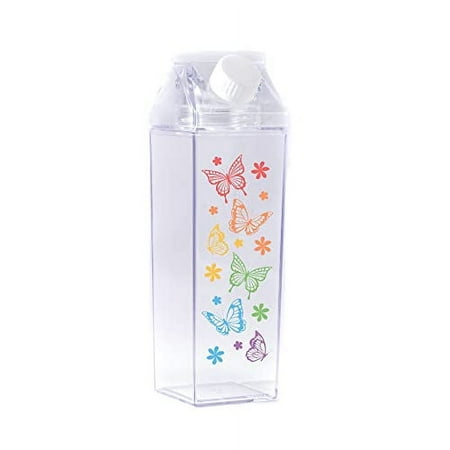 

Milk Carton Water Bottle 500Ml 16.9Oz Clear