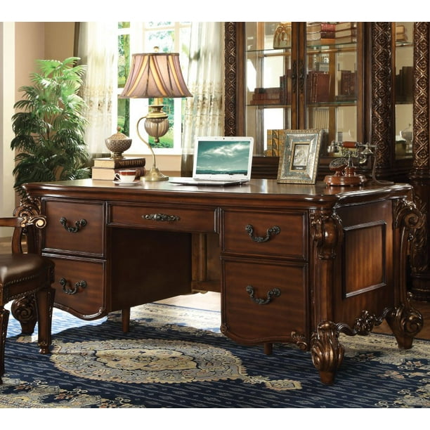 Vendome Traditional Elegant Luxurious Cherry Carve Wood Veneers
