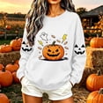 thumbnail image 2 of VKOYWKM Oversized Halloween Sweatshirts Women Pumpkin Graphic Sweatshirts Crewneck Long Sleeve Fall Sweatshirt Vintage Spooky Halloween Pullover Sweatshirts, 2 of 8