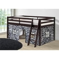thumbnail image 3 of Alaterre Roxy Twin Wood Junior Espresso Loft Bed with Zebra Bottom Tent, 3 of 3
