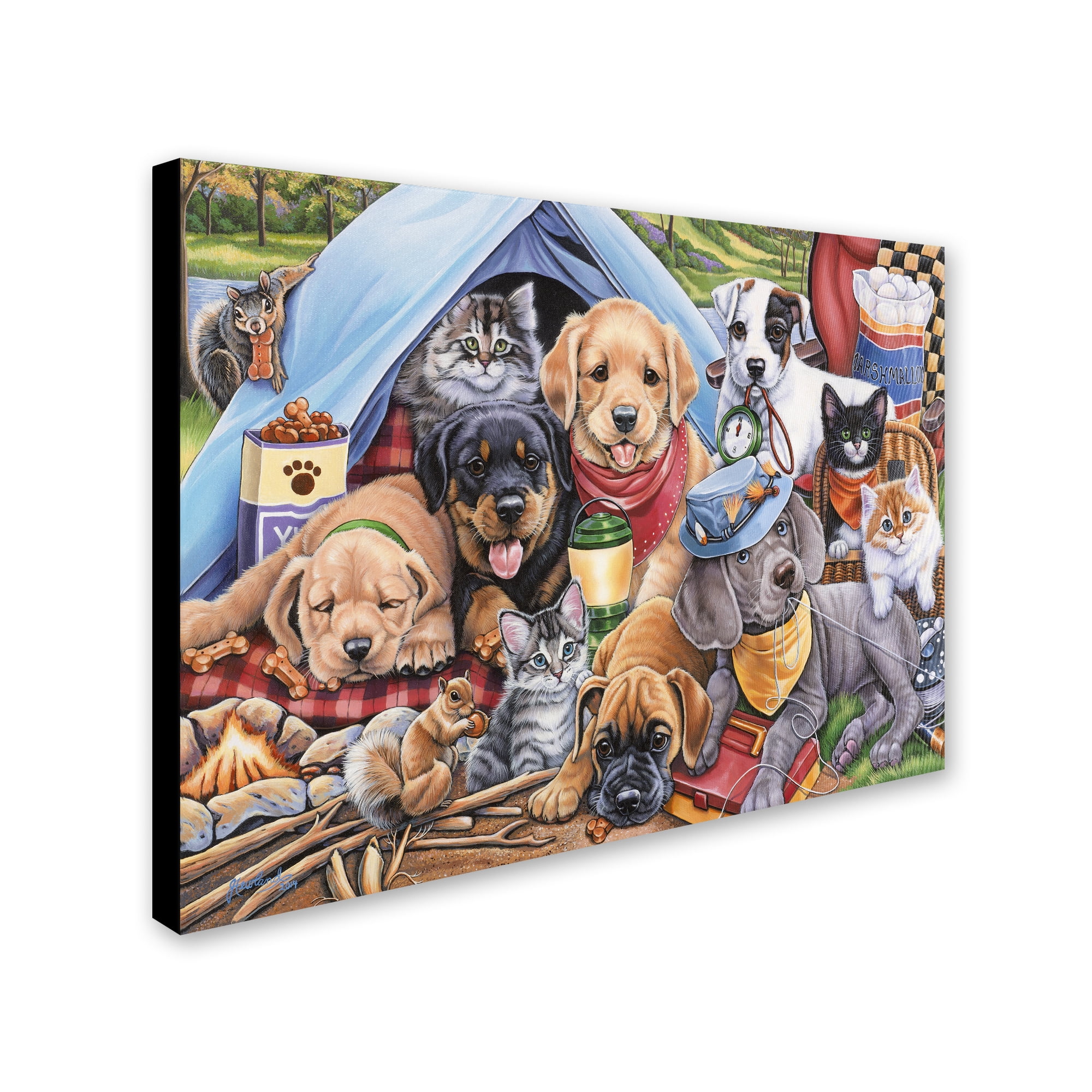 Trademark Fine Art 'Camping Buddies' Canvas Art by Jenny Newland