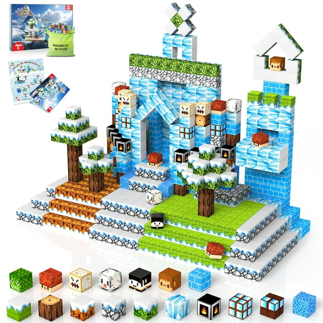 Bloques de construcción magnéticos Hltyigr 150PCS Snow Mountain