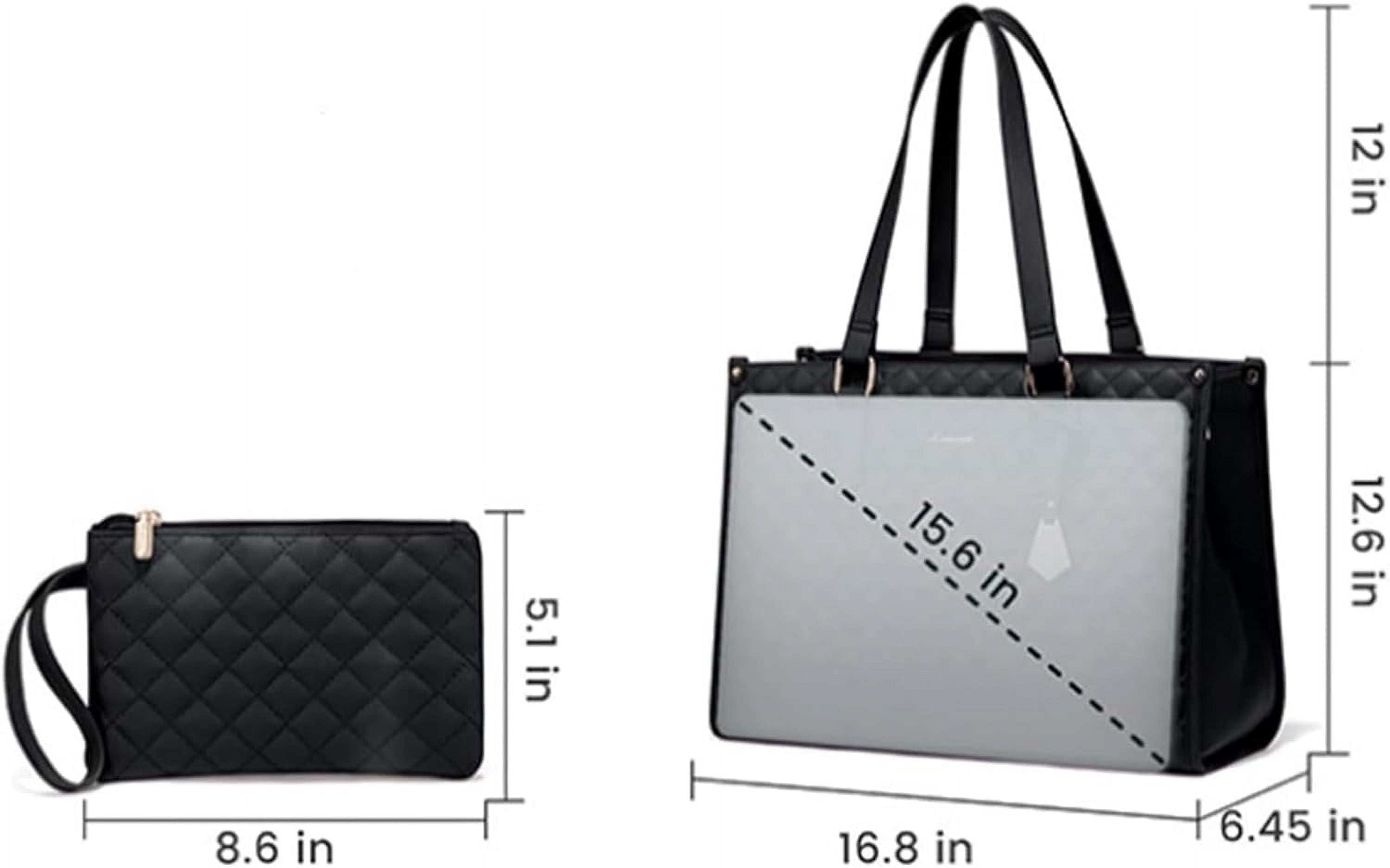 2 In 1 Tote Bag Lunch Bag Combo, 3 In 1 Lunch Tote Bag For Women,15.6 Inch with Lunch Compartment,LaptopWith Insulated Lunch Compartment