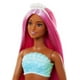 thumbnail image 2 of Barbie Mermaid Doll with Magenta Fantasy Hair & Headband Accessory, Curvy Body Type with Shell-Inspired Bodice & Tropical Red Tail, 2 of 5