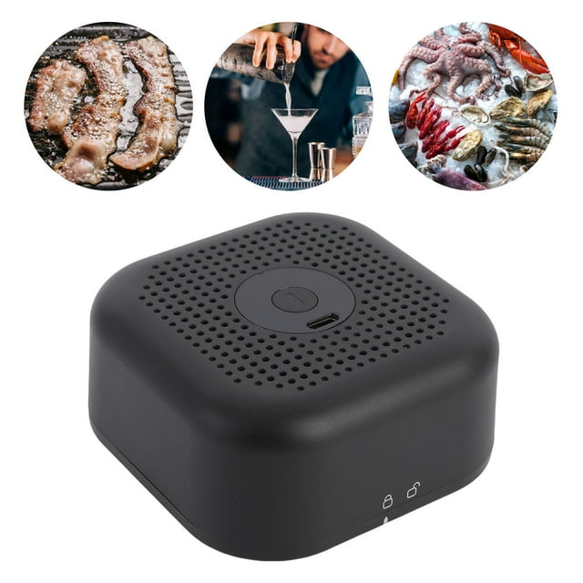 Electric Whiskey Smoker Kit, Compact Cocktail Smoker Kit with Wood Chips for Home Bar