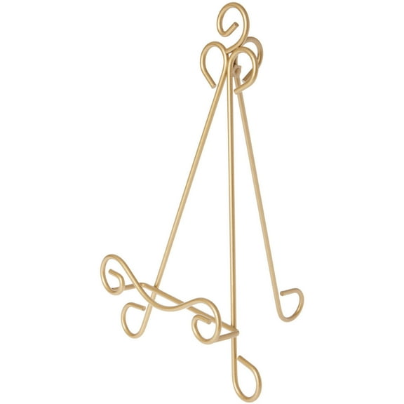 Bard's Gold-toned Metal Easel, 13" H x 7.5" W x 8" D (For 9" - 11.5" Plates), Pack of 2