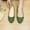 #0102-Army Green, variant on Trendy Women's Bow Embellished Flat Shoes, Breathable Fabric Slip-On Flats with Padded Insole, Flexible Non-Slip Outsole Comfortable Walking Shoes for Daily Office Outfits Gift