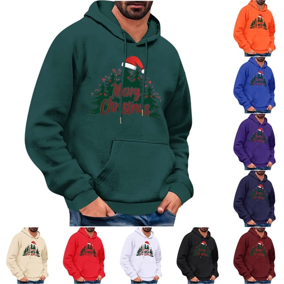 ZUBMGKTE Christmas Sweater Sweatshirts | Santa Claus and Elf Holiday Crewneck Sweatshirt S-2XL