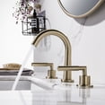 thumbnail image 2 of Two Handles Deck Mounted Bathroom Sink Faucet, Solid Brass Widespread Faucet with 360-degree Swivel Spout, 2 of 8