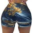thumbnail image 2 of Pofeuu Golden Fantasy Landscape Print Workout Shorts for Women Scrunch Butt Lifting High Waisted Yoga Gym Seamless Booty Biker Shorts-Small, 2 of 8