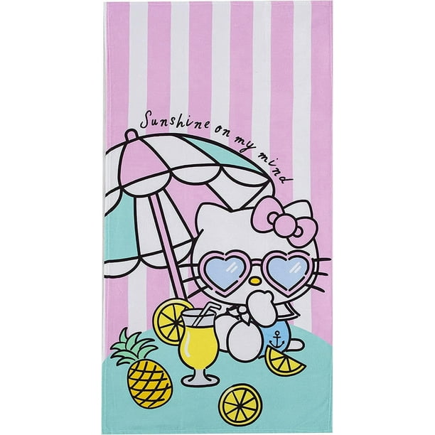 Toalla de playa Northwest Hello Kitty rosa 70x140 cm