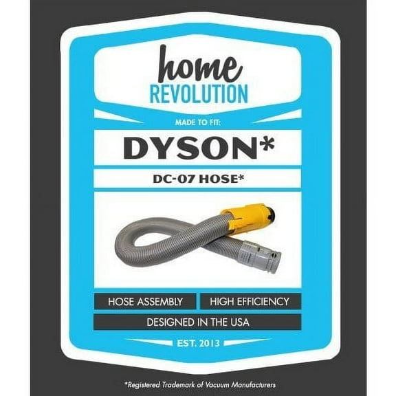 Dyson DC07 Home Revolution Brand Yellow Hose Replacement; Made To Fit DC07 models including DC07 All Floors model; Compare to Dyson Part # 904125-07, 904125-14 and 904125-51