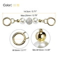 thumbnail image 2 of Uxcell 2Pack 14.5cm/5.7" Pearl Purse Chain Strap Extender for Women Handbag, Gold/White, 2 of 6