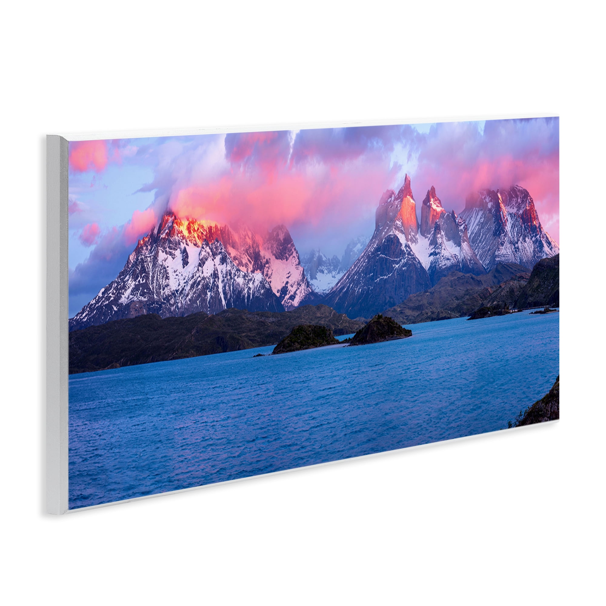 Stupell Industries Sunrise over Peaks Landscape & Nature Photography Unframed Art Print Wall Art, 17 x 7
