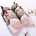 thumbnail image 2 of Sujetador sin costuras con estampado floral para mujer, lencería sexy, sujetadores push up florales, ropa interior de una pieza, 2 of 5