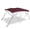 Burgundy, variant on SavvyCraft® 4 Bow Square Tube Boat Bimini Top with Frame & Canvas, 8ft L 54"H 91"-96" W Navy