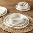 thumbnail image 6 of AmorArc Ceramic Dinnerware Set for 8 | Speckled Stoneware Plates and Bowls with unglazed terracotta | Scratch Resistant, Dishwasher & Microwave Safe ,Service for 8 Dishes Set(24pcs),Beige, 6 of 9