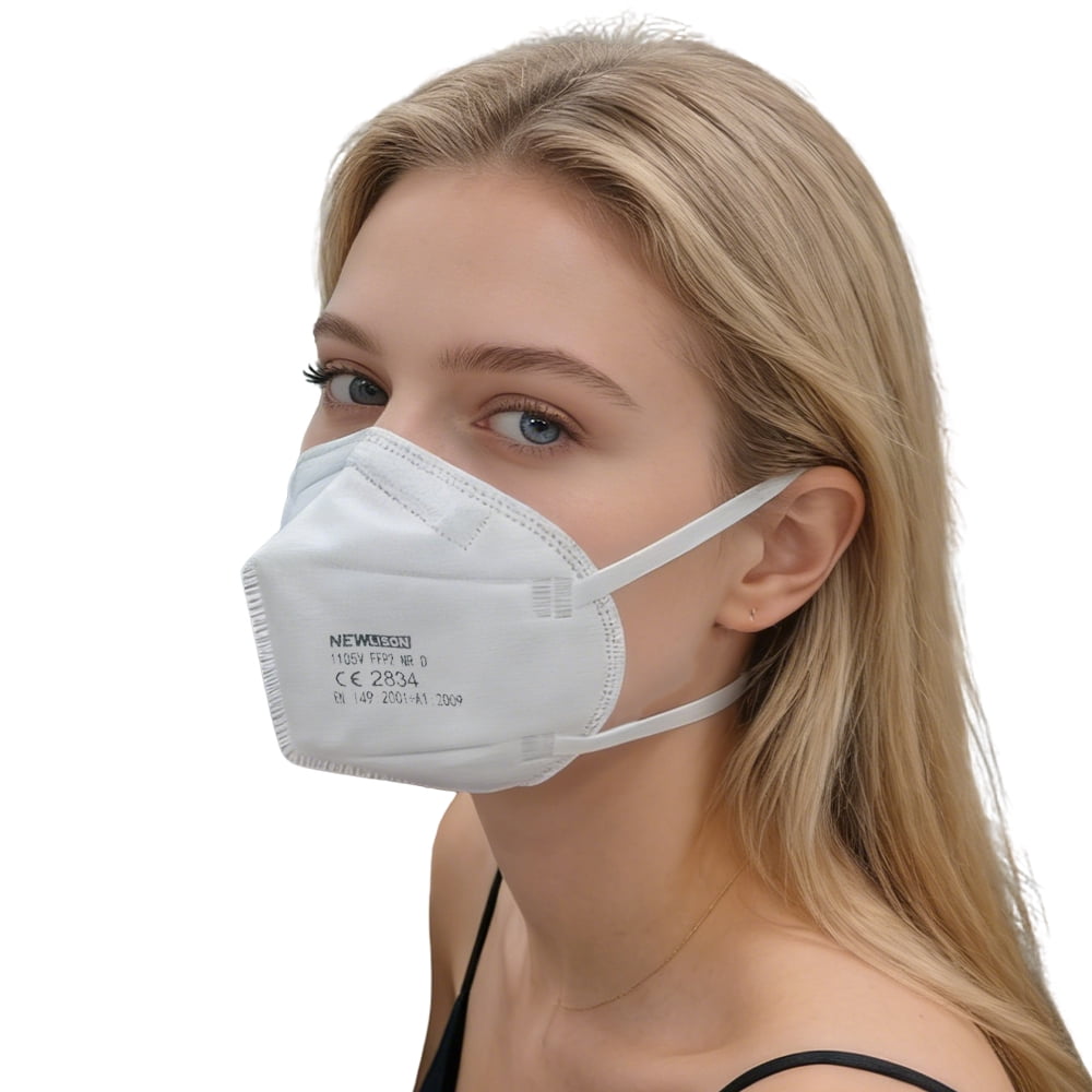 FFP2 Folding Face Masks Disposable Adults - 25 PCS 5 Layer Protection Dust Breathable Comfortable Respirator